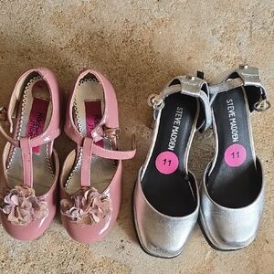 Bundle – 2 Pairs Girls Dress Shoes – Rachel Shoes & Steve Madden – Size 11